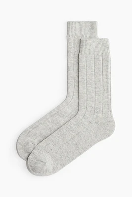 Rib-Knit Socks