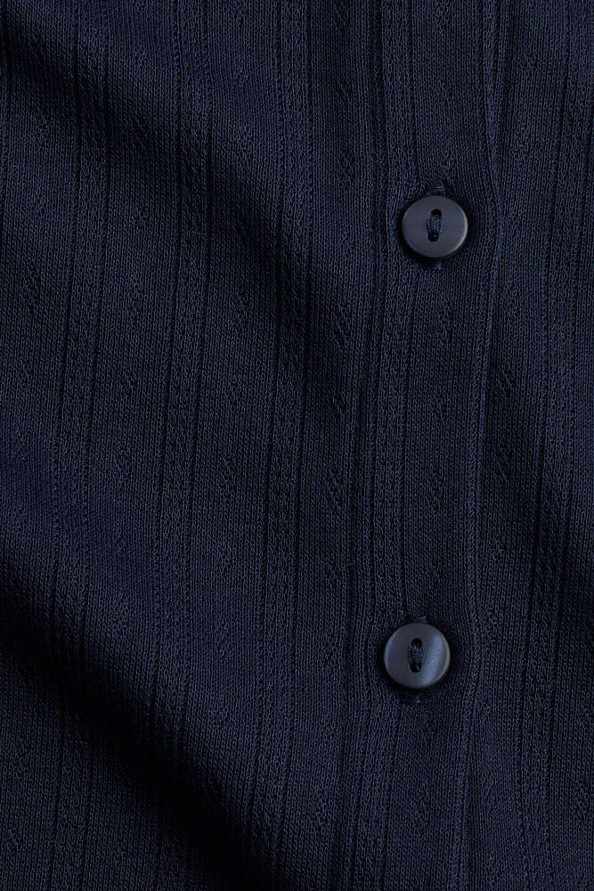 Pointelle Jersey Cardigan