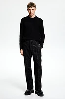 Relaxed Fit Glittery Tailored Pants