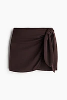 Tie-Detail Mini Skirt