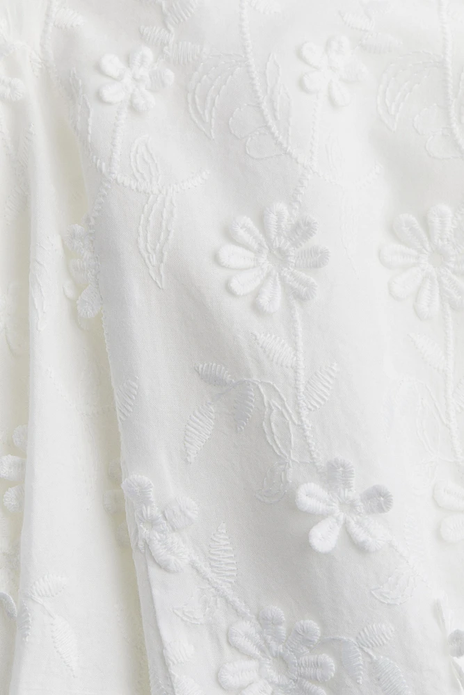Appliquéd Cotton Dress