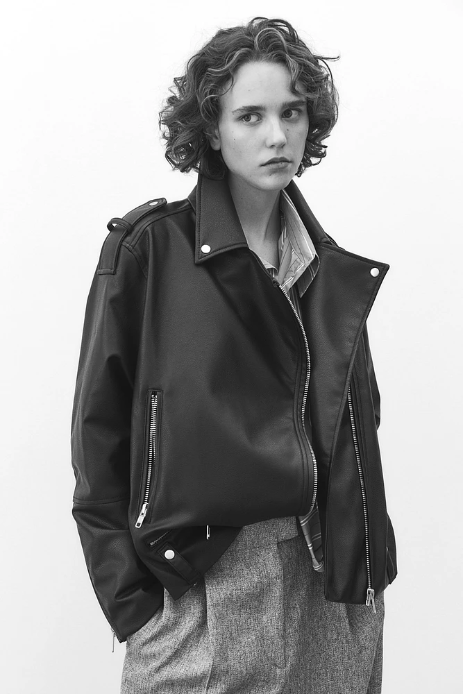 Coated Biker Jacket