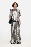 Sequined Maxi Skirt