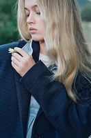 Textured-Weave Blazer