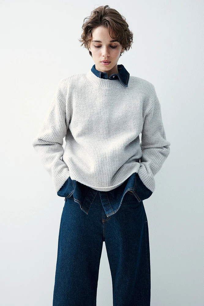 Rib-knit Sweater