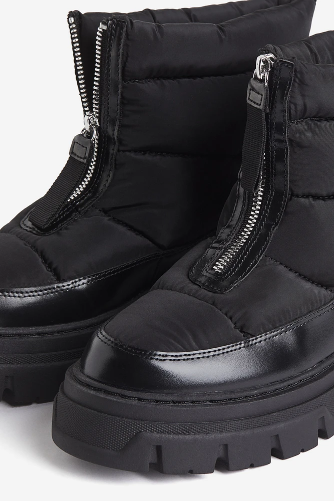 Warm-lined Padded Boots