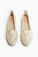 Embellished Mesh Espadrilles