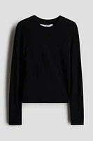 Long-Sleeved Cashmere-Blend Top