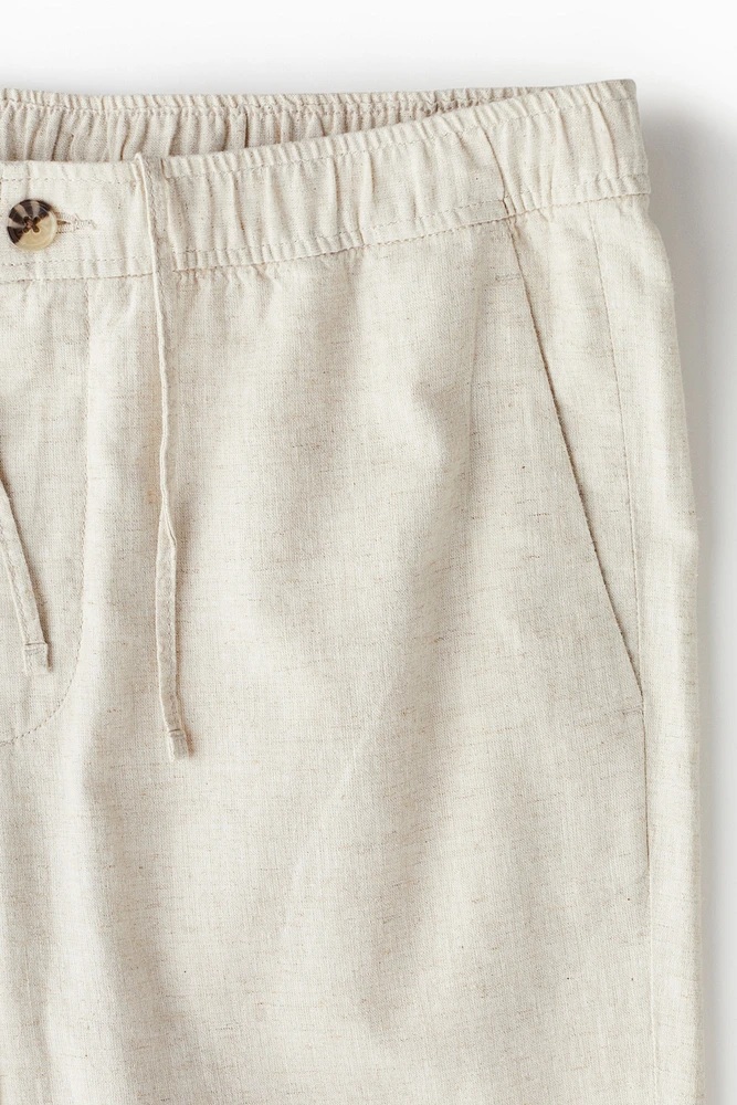 Regular Fit Linen-blend Pants