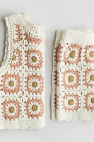 Ensemble 2 pièces en coton crocheté