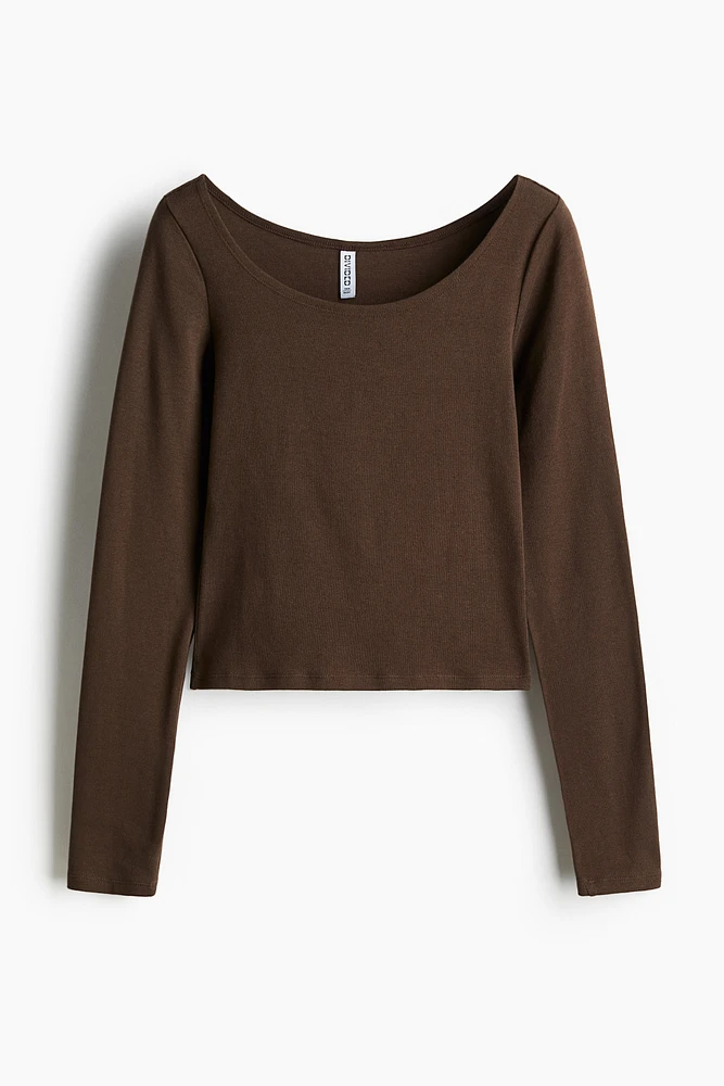 Boat-Neck Cotton Top