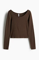 Boat-Neck Cotton Top