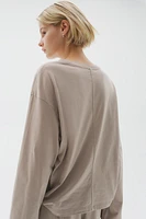 Long-Sleeved Cotton Top