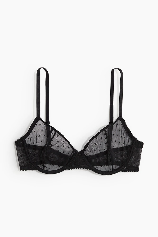 Mesh Underwire Bra