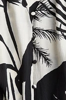 Tie-belt Crêpe Dress