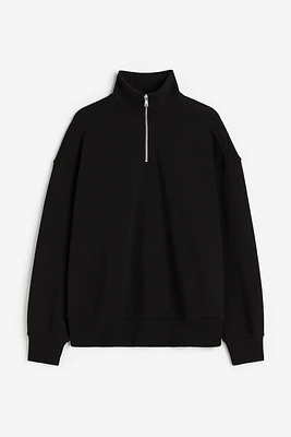 Oversized Fit Half-zip Sweatshirt