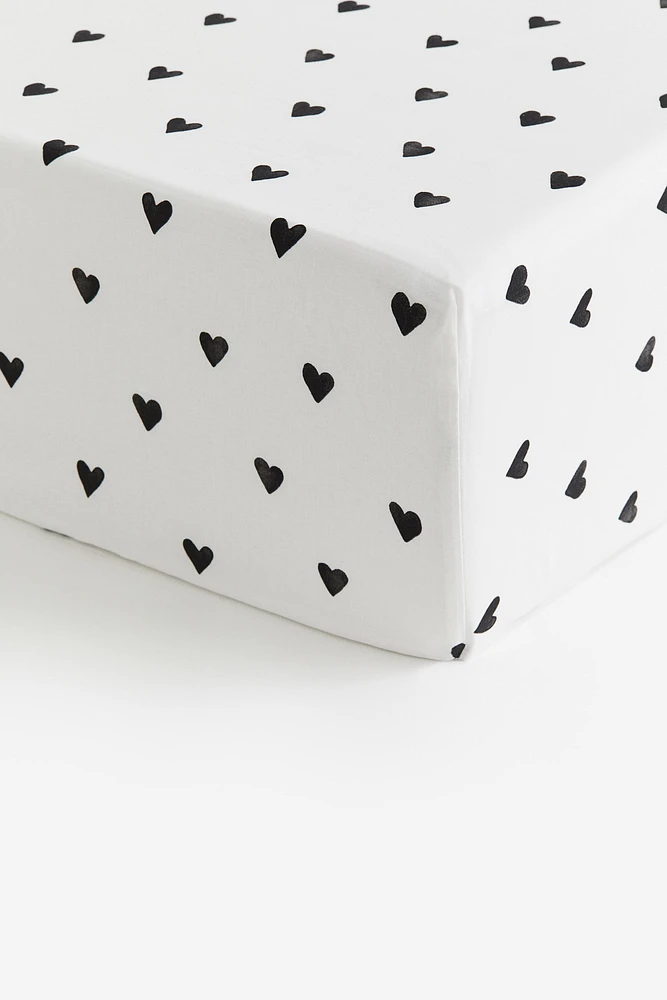 Drap-housse en coton à motif