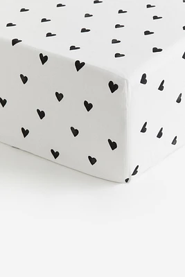 Drap-housse en coton à motif