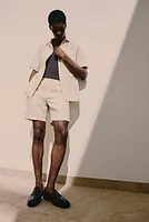 Regular Fit Linen Shorts