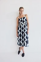 Viscose Dress with Narrow Shoulder Straps