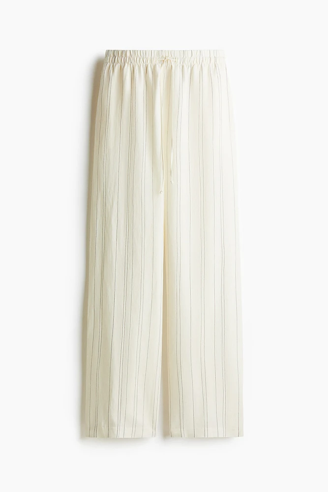 Linen-Blend Pants