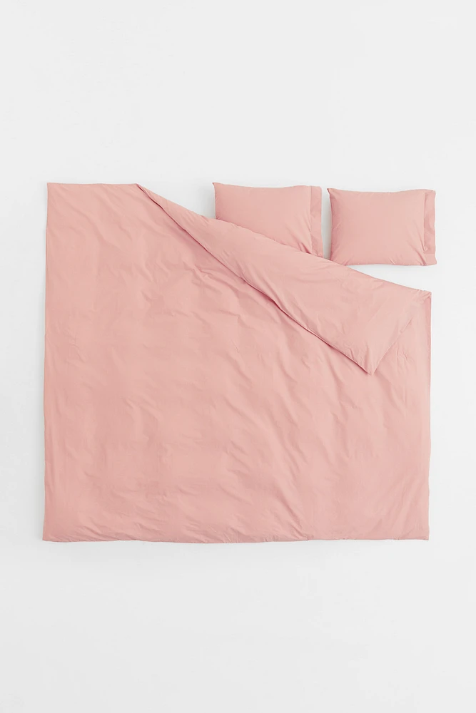 Cotton Percale King/Queen Duvet Cover Set