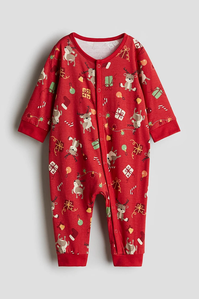 Patterned Pajama Jumpsuit