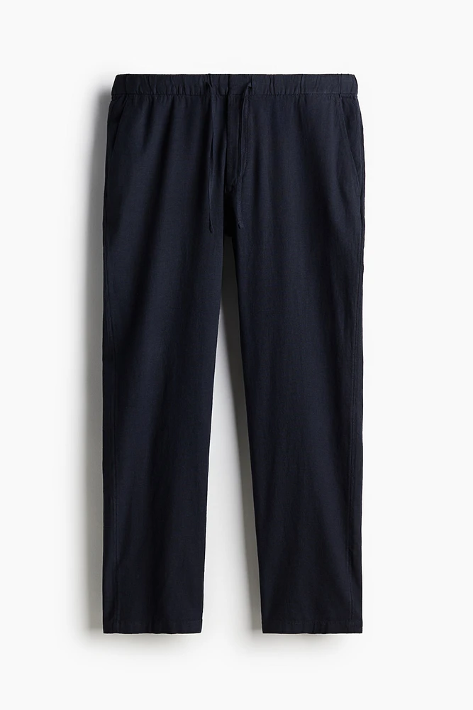 Regular Fit Linen-blend Pants