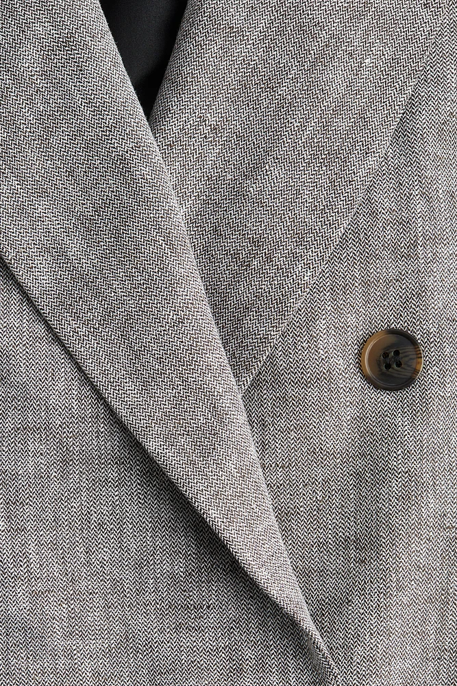 Linen-Blend Blazer