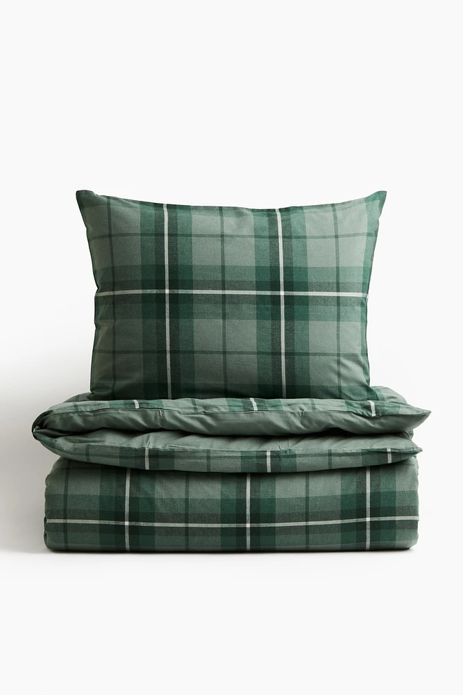 Twin Flannel Duvet Cover Set
