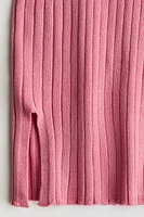 Flared Rib-Knit Pants