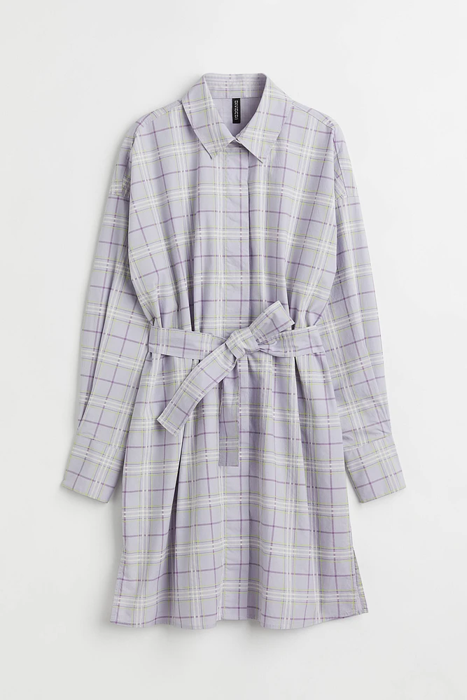 Tie-belt Shirt Dress