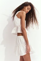 Lace-Detail Mini Skirt