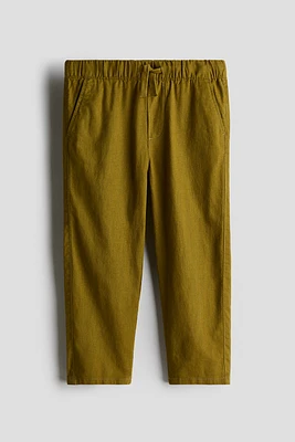 Linen-Blend Pants