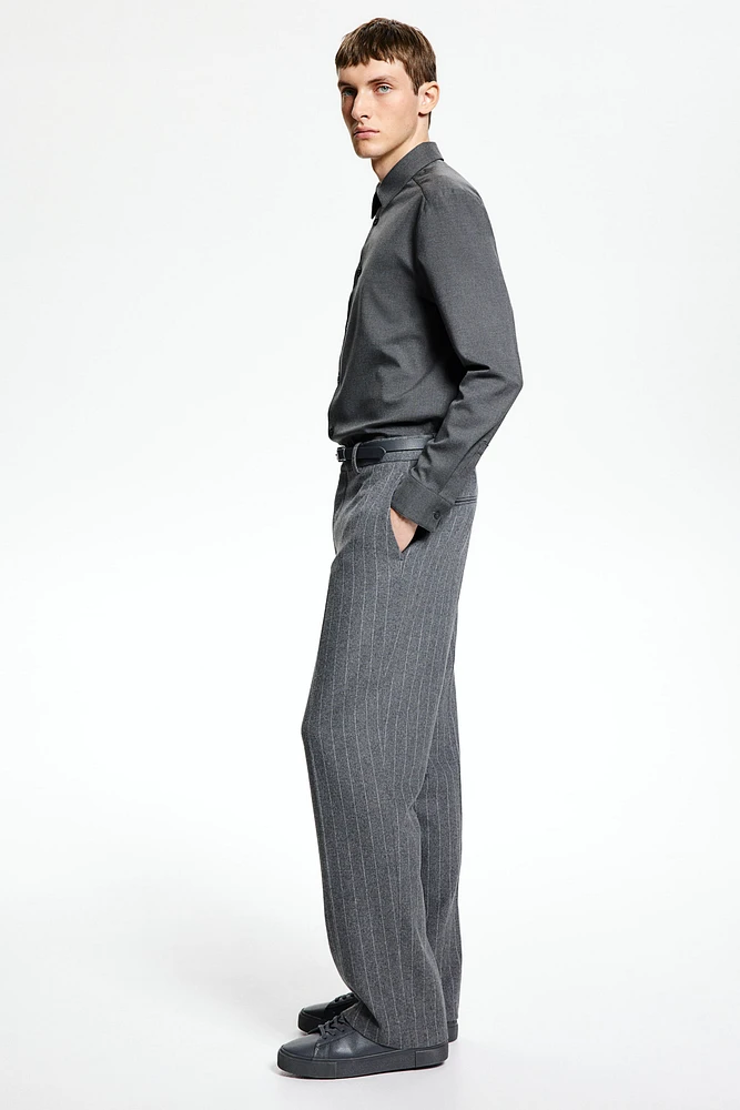 Relaxed Fit Wool-Blend Suit Pants