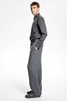 Relaxed Fit Wool-Blend Suit Pants