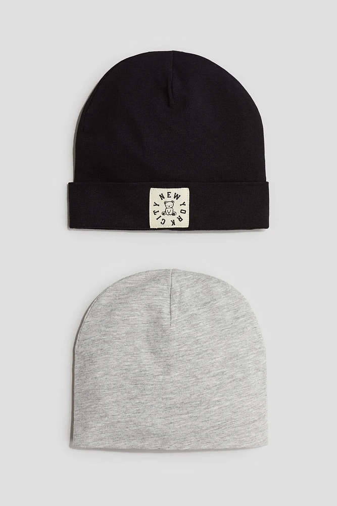 2-pack Cotton Jersey Beanies