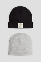 2-pack Cotton Jersey Beanies