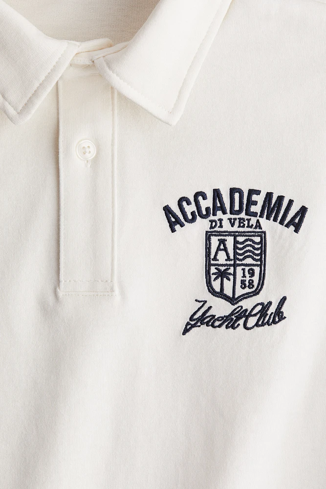 Text-Motif Polo Shirt