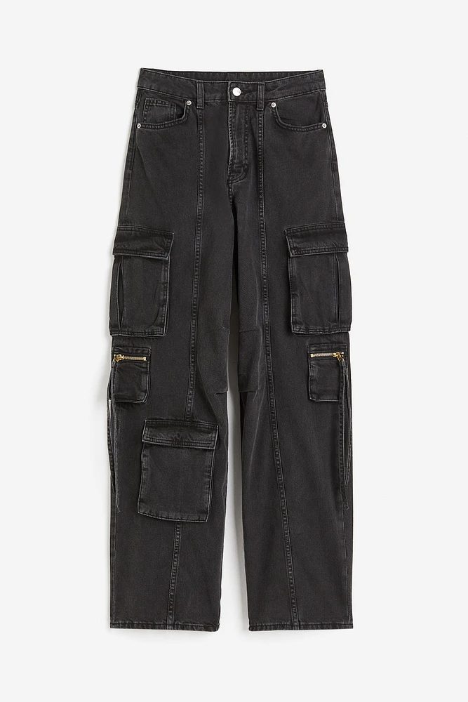 Wide-leg Cargo Pants