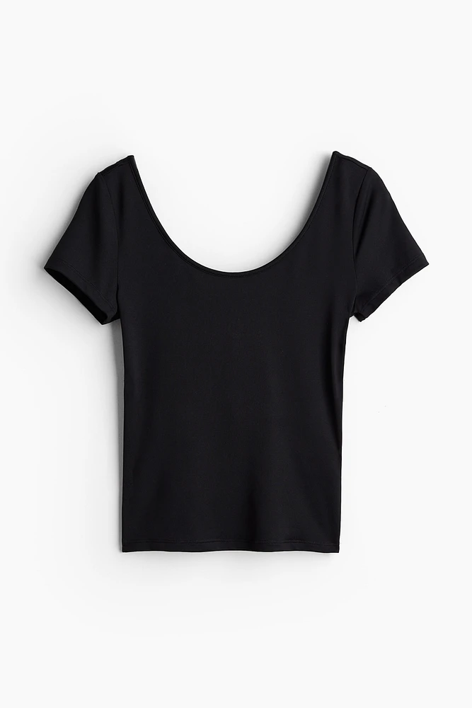 Microfiber Scoop-neck Top