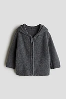 Hooded Cardigan with Zipper