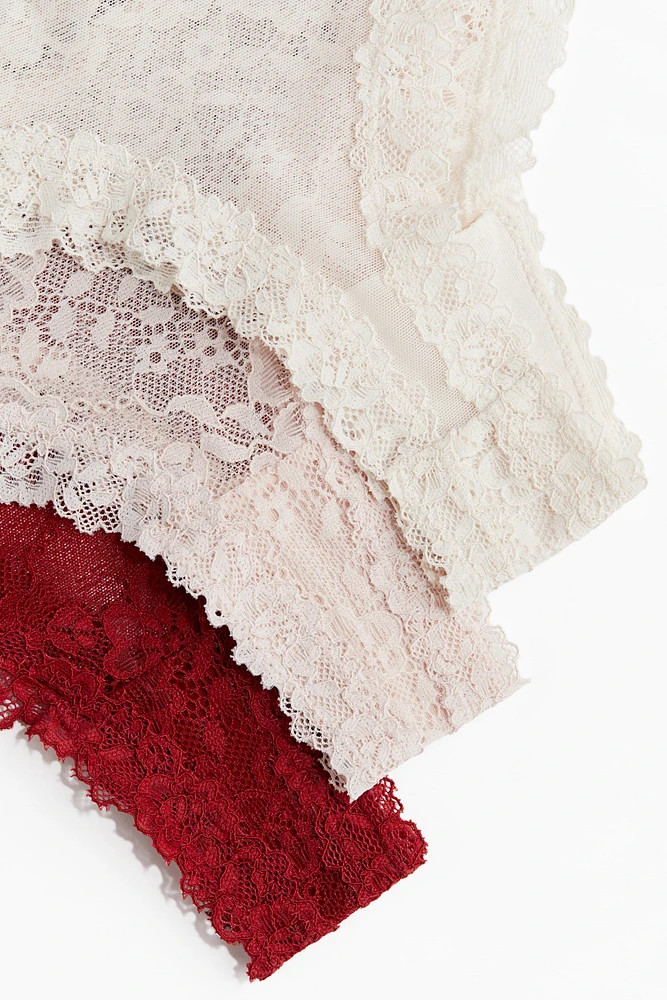 3-pack Lace Brazilian Briefs