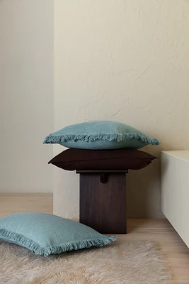 Housse de coussin en tissu flammé
