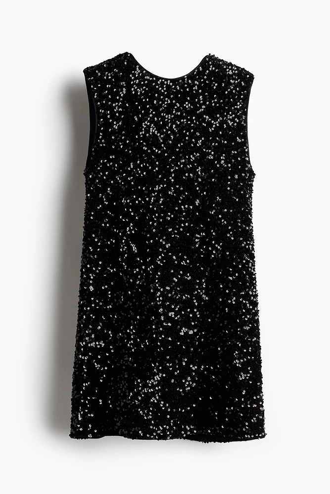 Sequined Tie-back Dress