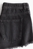 Frayed-Edge Denim Shorts