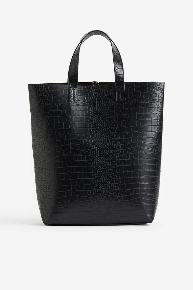 Crocodile-patterned Shopper