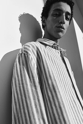 Relaxed Fit Linen-blend Shirt