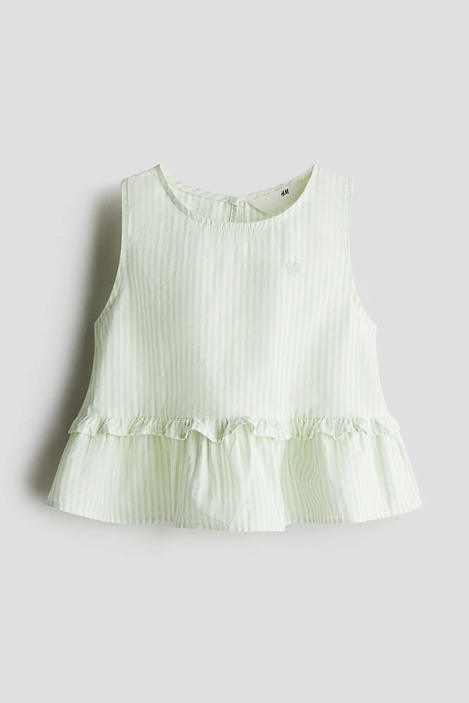 Cotton Peplum Top