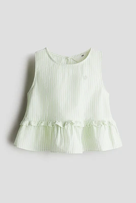 Cotton Peplum Top